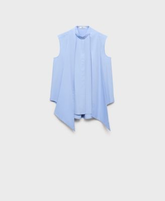 MANGO - Women's Tie-Neck Blouse