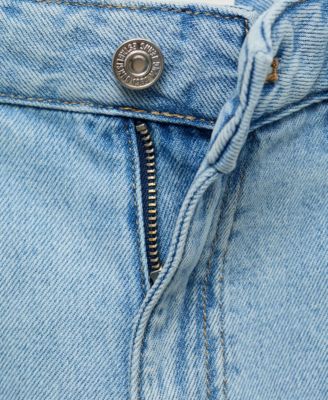 Women's Turned-Up Hem Wide Leg Cropped Jeans