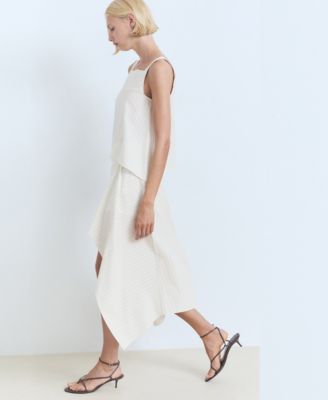 Women's Striped Asymmetric Skirt