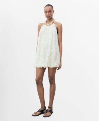 MANGO - Women's Balloon Halter Dress