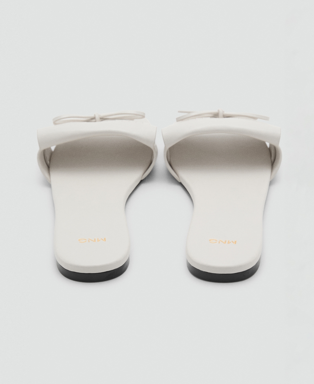 Mango Fringed Sandals With Bow Detail White In White