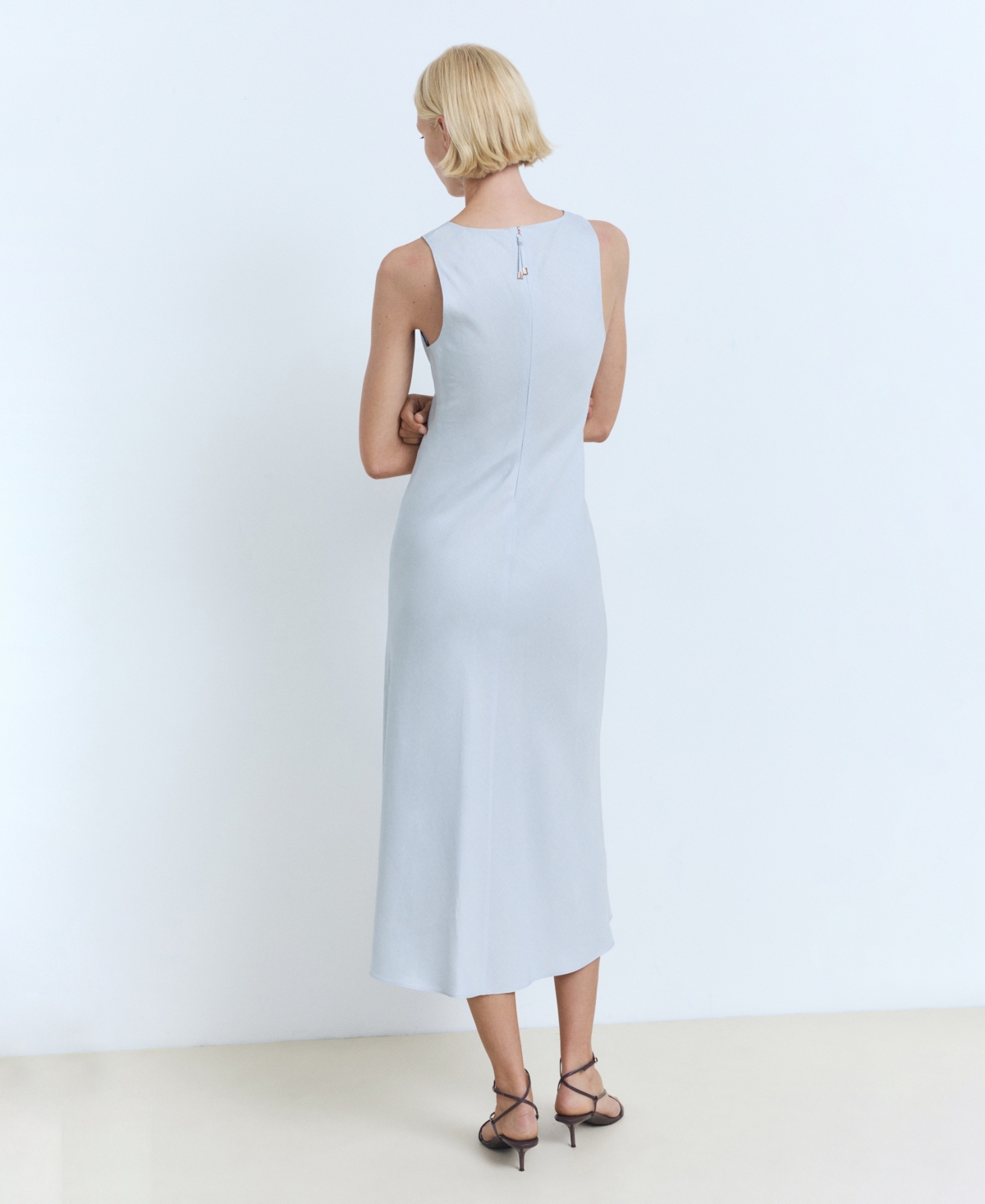 Mango Robe Midi Bretelles Vert D´eau - Femme - Xl -  In Blue