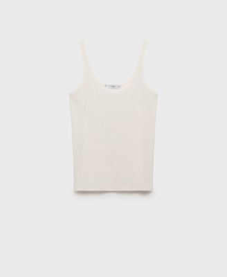 MANGO - Women's Strappy Linen Top