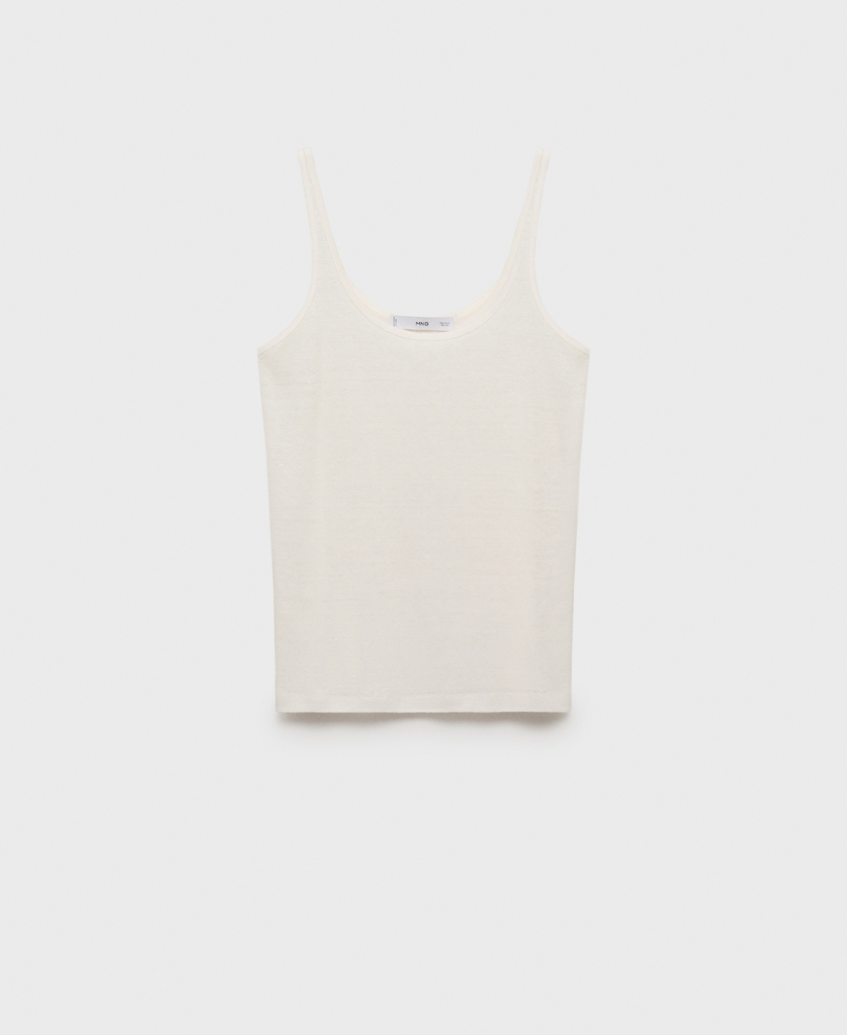Women's Strappy Linen Top - Off White