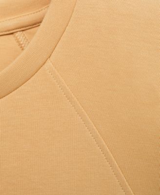 Women's Combined Fabric Midi Dress