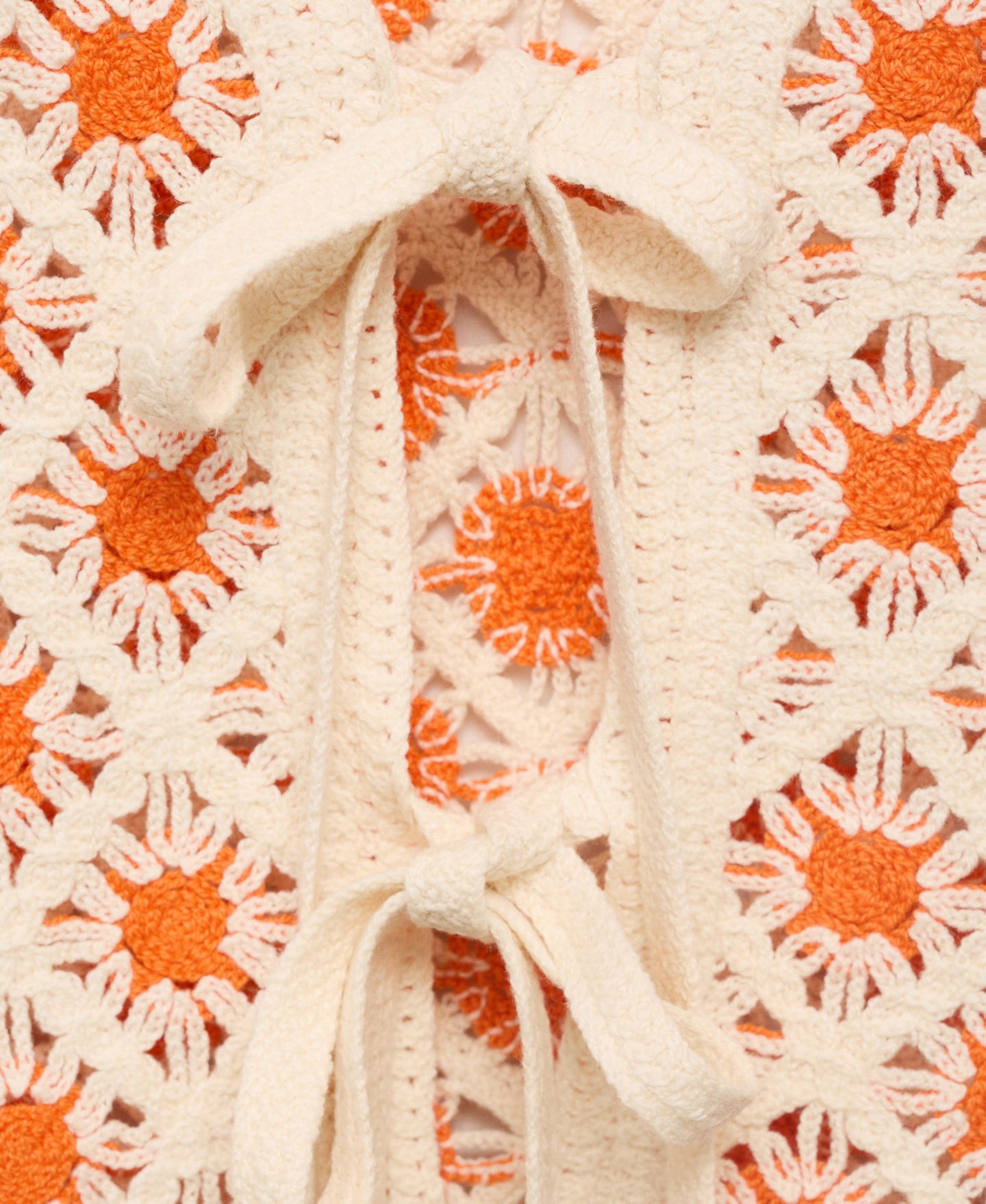 Женский топ Mango Crochet Ties, цвет: Оранжевый — фото 5