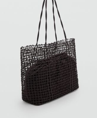 MANGO - Women's Braided Shopper Bag