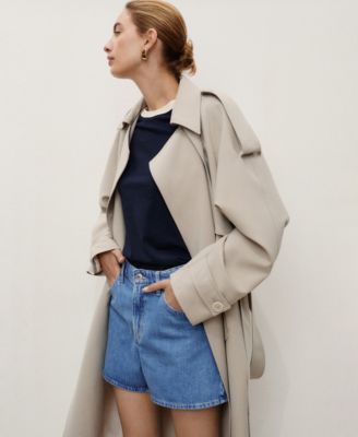 Women's High-Waisted Straight-Fit Denim Shorts