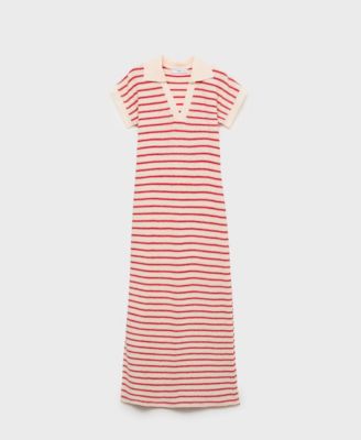 Women's Long Striped Knitted Dress