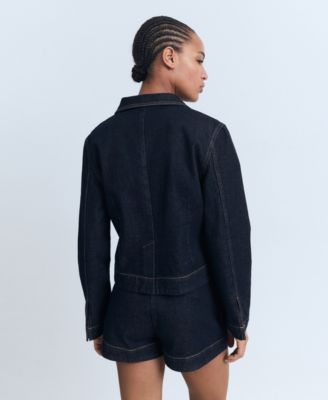 Women's Pockets Fitted Denim Jacket