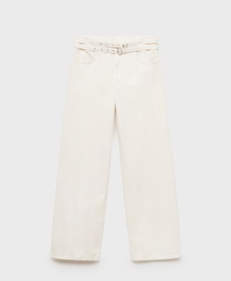 MANGO - Women's Double Belt Balloon Jeans