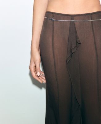 Women's Ruffle Detail Maxi-Skirt