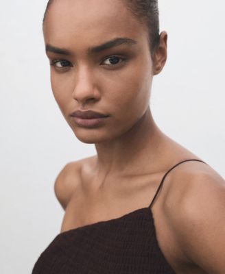 Women's Gathered Body Asymmetrical Dress