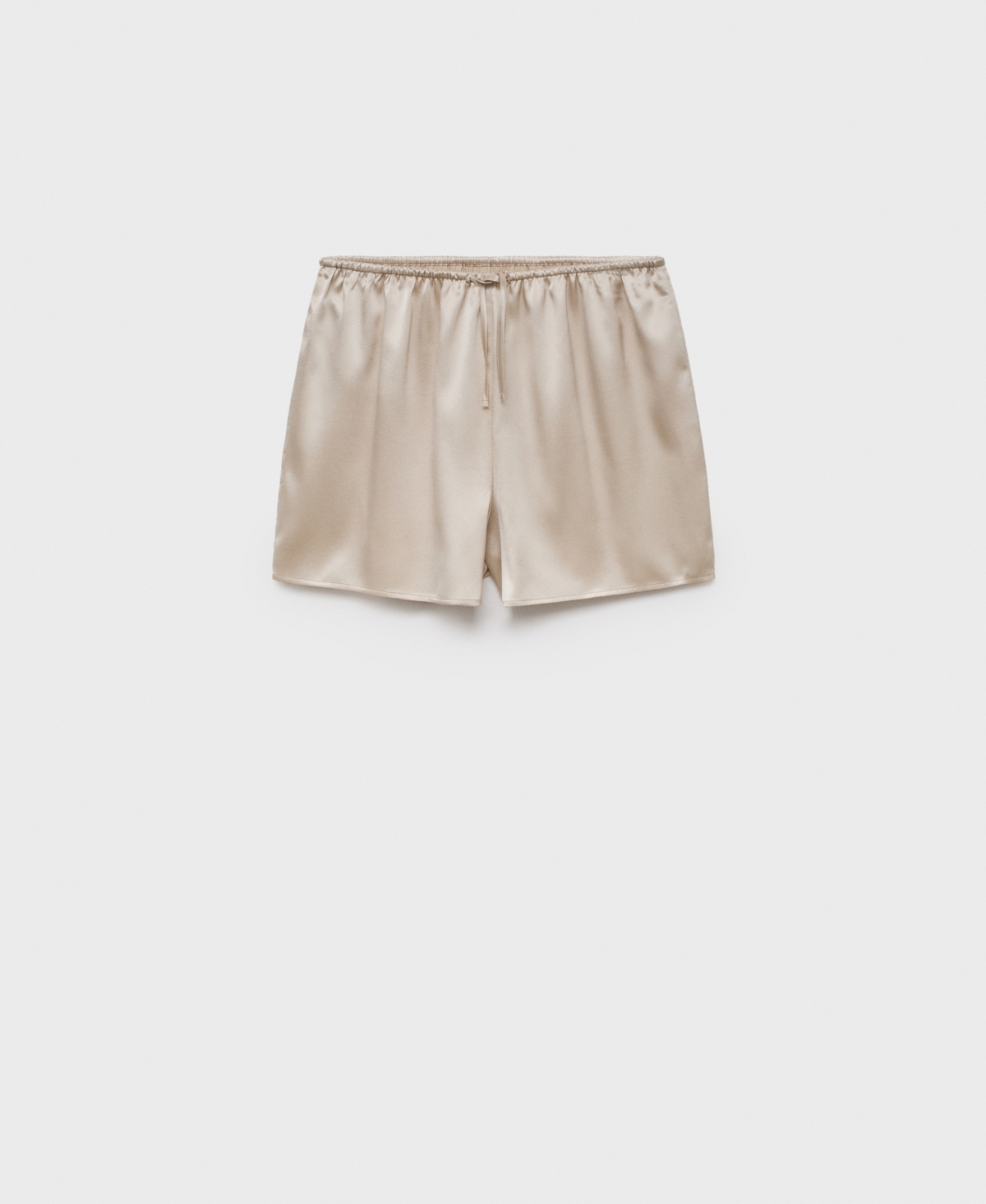 Women's Silk Pajama Shorts - Light Gray