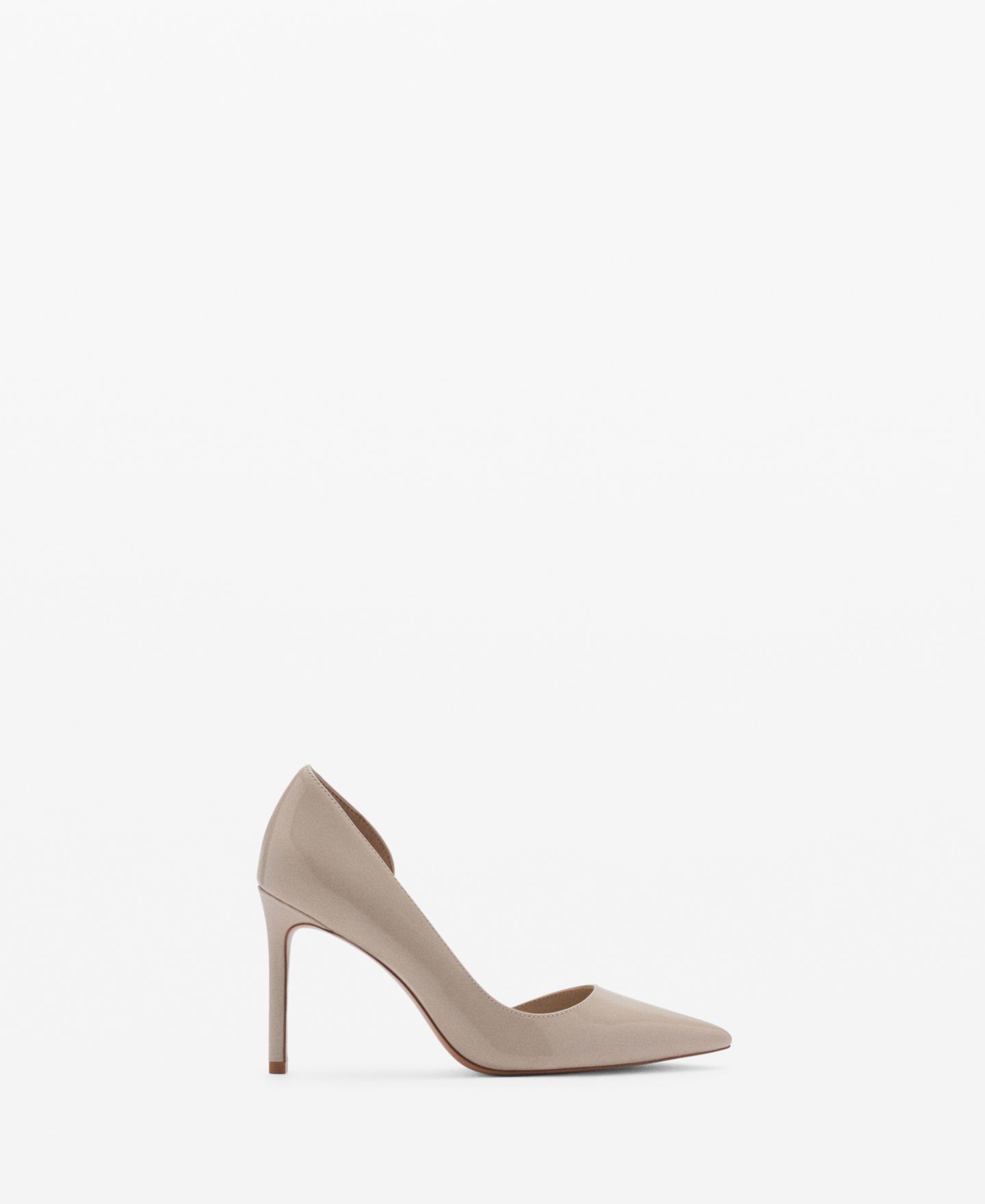 Обувь Mango Women's Asymmetrical Leather-Effect Heeled, цвет: Серый — фото 4