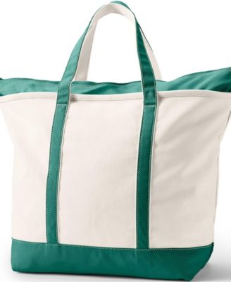 Extra Large 5 Pocket Zip Top Canvas Tote Bag