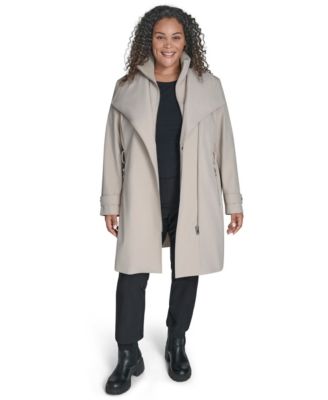 Plus Size Belted Long-Sleeve Wrap Coat, Created for Macy's