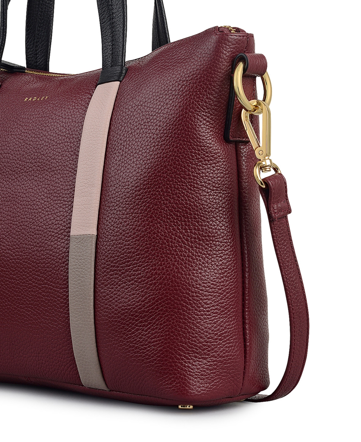 Radley London Waterloo Way Medium Zip Top Satchel Bag In Burgundy