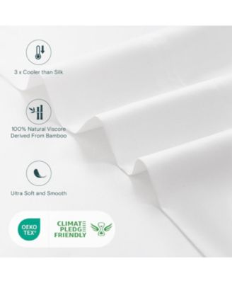 4-Pc Rayon from Bamboo Sheet Set – Cooling & Soft Luxury, Full