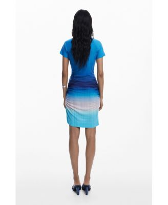 Women's Short dress with draped skirt