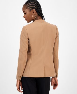 Women's Bi-Stretch Collarless Open-Front Blazer, Created for Macy's
