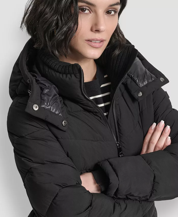 Women's Shine Hooded Anorak Puffer Coat - thumbnail 5