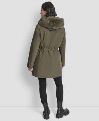Women's Trim Hooded Anorak Puffer Coat