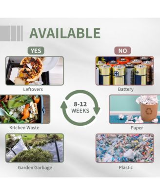 Tumbling Compost Bin Outdoor 360°,