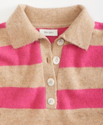 Women's Striped Rugby Sweater, Macy's Exclusive