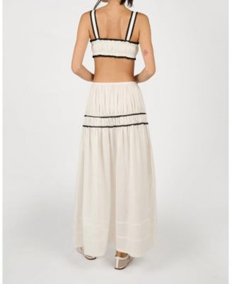 Women's Tiered Midi Skirt