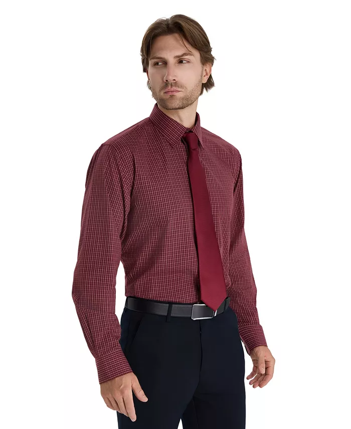 Men's Regular-Fit Micro Check Dress Shirt - thumbnail 3