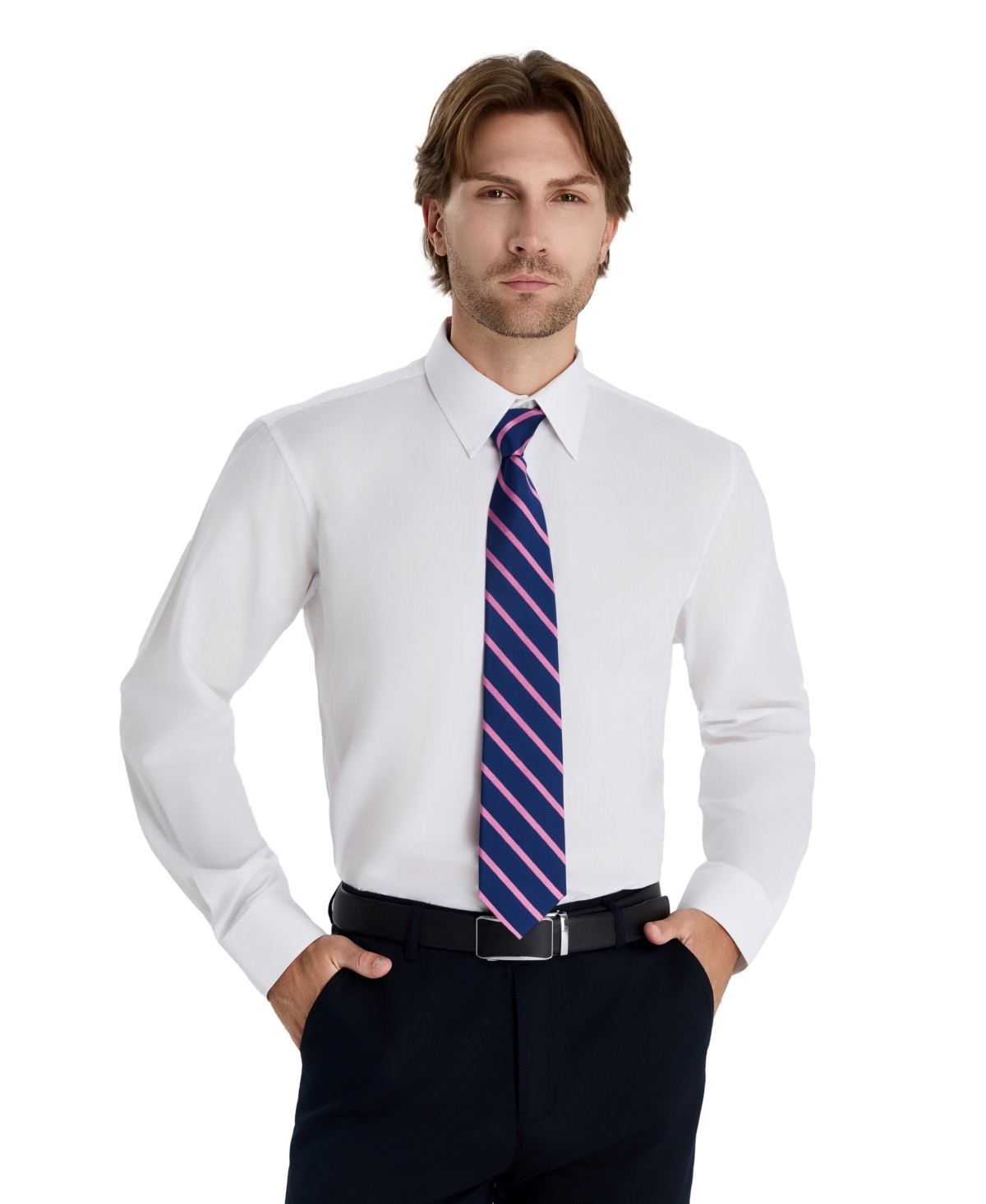 Club Room Men's Regular Fit Solid Dress Shirt, Macy's Exclusive