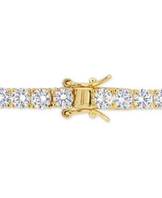 Lab Grown White Sapphire Tennis Bracelet ( 4-1/4 ct. t.w.) in Sterling Silver (Also Available in 18k Gold Plated over Sterling Silver)