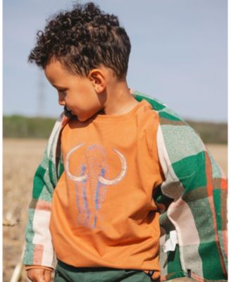 Boy Cotton Long Sleeve T-Shirt Cashew Brown - Toddler|Child