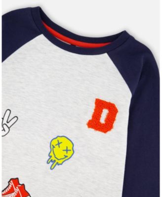 Little Boys Cotton Raglan Sleeve Tee Shirt Light Heather Grey - Toddler|Child