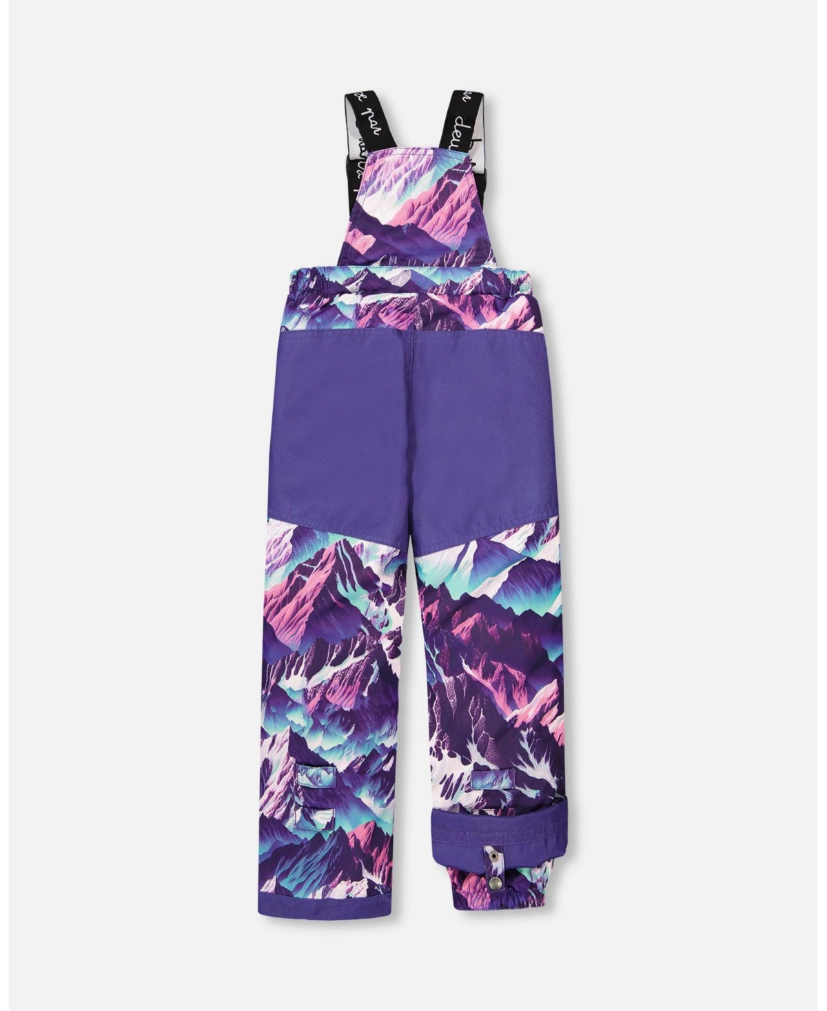 Deux par Girl Two-Piece Play Snowsuit Purple Mountain Print