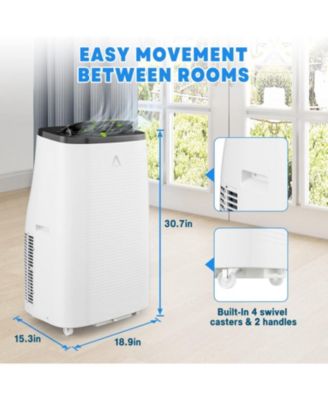 14,000 BTU Portable Air Conditioner - 3-in-1 Cooling, Dehumidifying & Fan, Efficiently Cools 750 Sq. Ft, Quiet Operation,24-Hour Timer, Remote