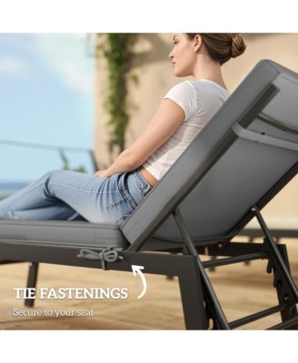 2 Lounge Chair Cushions, 72"x21"x3" Replacement Cushions,