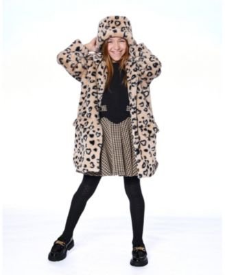 Girl Printed Fake Fur Bucket Hat - Toddler|Child