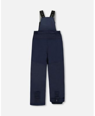 Boy Two-Piece Play Snowsuit with Printed Colorblocked Jacket Navy Blue - Toddler|Child