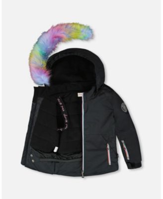 Girl Two-Piece Play Snowsuit Rainbow Leopard - Toddler|Child