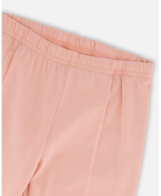 Girl Cotton Leggings Dusty Pink with Unicorn Print - Toddler|Child