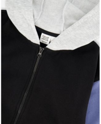 Toddler Boys Full Zip Hooded Fleece Jacket Black - Toddler|Child