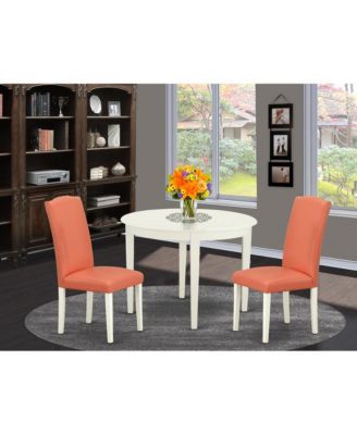 3-piece wood Linen White small table   Dining Room Set