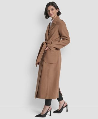 Women's Notch Collar Belted Wrap Coat