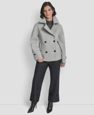 Women's Short Double Breasted Collared Coat