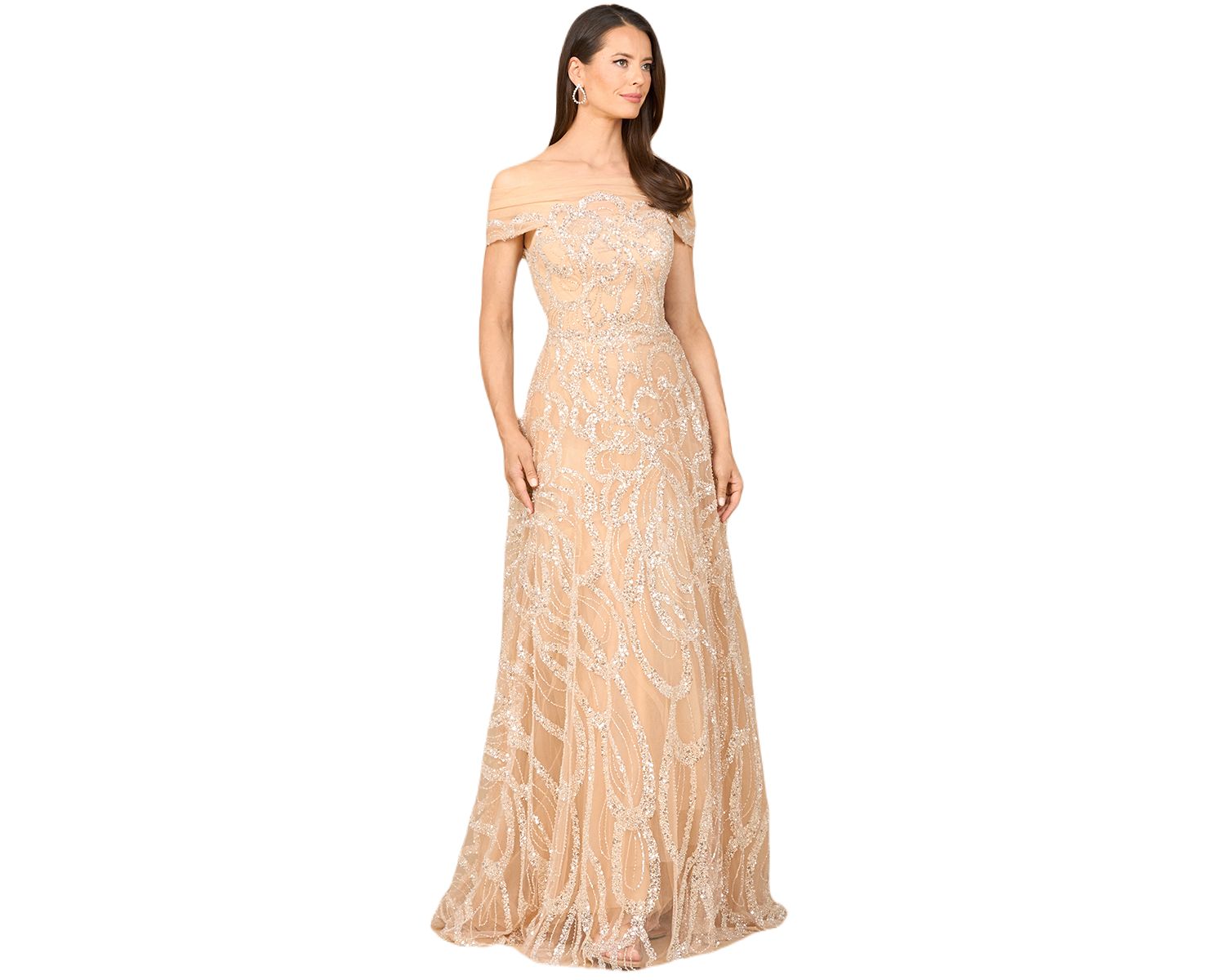 Women's Off Shoulder A-line Gown