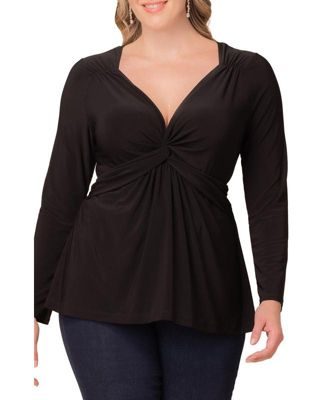 Plus Size Abigail Long Sleeve Twist Top