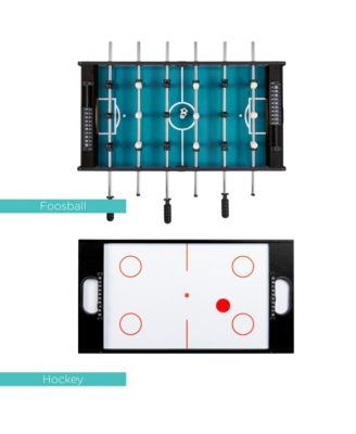 4-in-1 Multi Game Table, Childrens Arcade Set w/ Pool Billiards, Air Hockey, Foosball