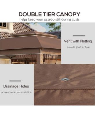 12' x 12' Pop Up Canopy with Mesh Sidewall Netting,